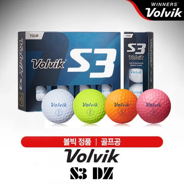 볼빅 정품.볼빅 투어 S3 더즌 12알 3피스 골프공 골프볼 원더원 투어 S3 화이트 