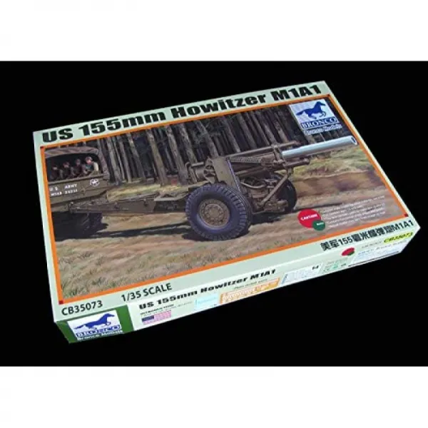야생마 모델 1/35 미국 155mm 곡사포 M1A1 대전 형 프라 모델 CB35073