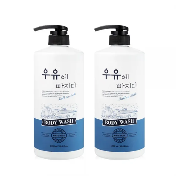 우유에빠지다 우유 대용량 바디워시 바디클렌저 1000mlX2개 3개, 1000ml 2개