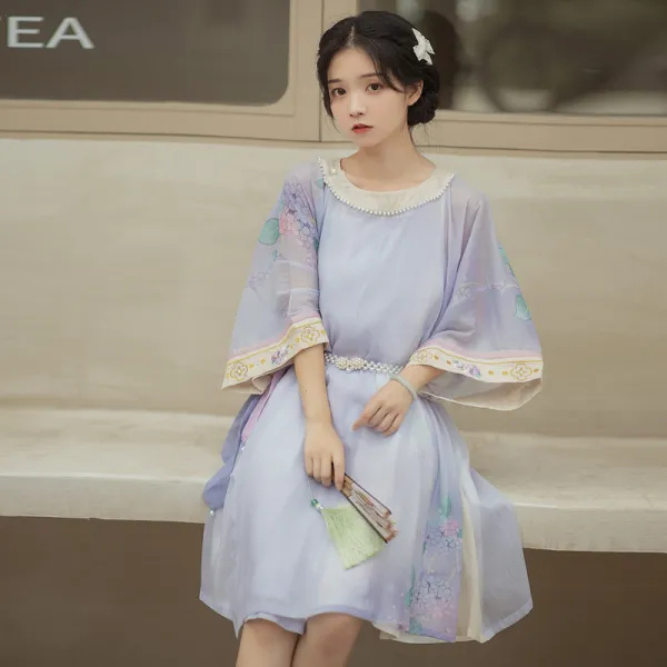 썸머룩원피스 지겹다 오리지널제작 중국전통의상 여성 귀염둥이 명제 라운드넥 셔츠 한원소 끈나시 슬립 리폼 4847575811