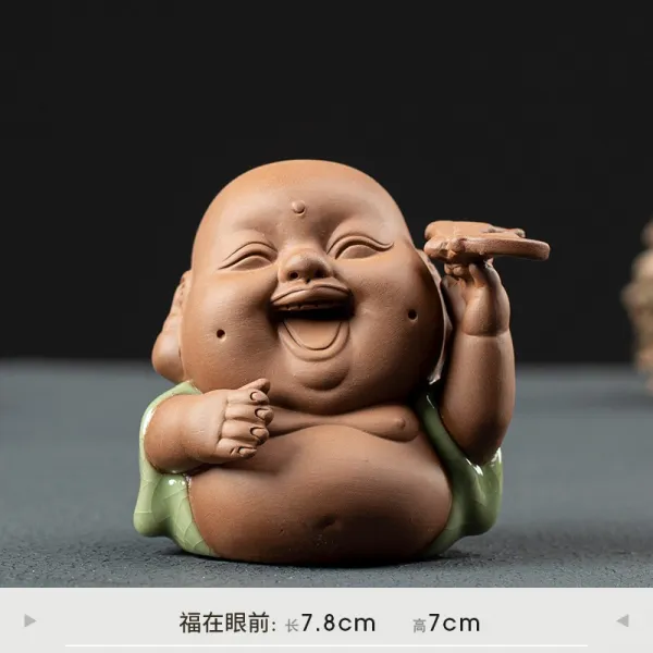오래 만들다 자사 다총미륵불 찻상테이블 마네키 고급품 가능 기르기 차테이블 개성 독창적 다도 노는, 복 있다 눈앞 -하 하버드 /CYY