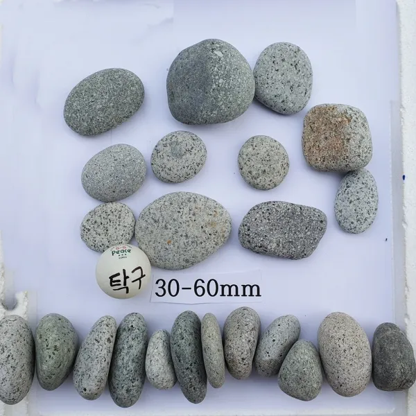 자갈공명 납작돌(flat pebble)자갈 1포(15kg), 연회색납작돌30-60mm