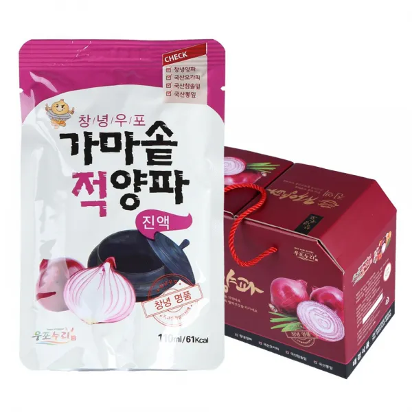 가마솥 창녕 빨간 자색양파즙 착즙 엑기스 농축원진액 추출물 건강 숙취해소 음료 주스, 30팩, 110ml