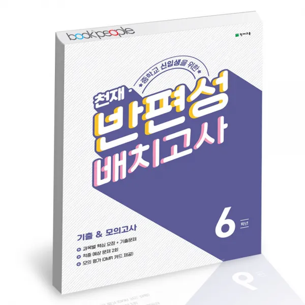 천재 반편성 배치고사 기출 모의고사 6학년 (2022년) 천재교육 문제집 사2, 단품