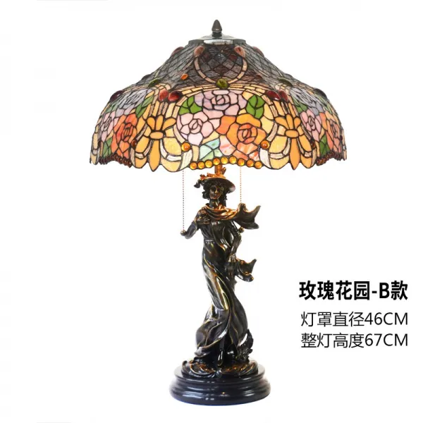 엔틱 스탠드 18-inch rose holy bronze carvings art antique collectible table light European classical living room bedroom-548570903582, 장미 정원 - 모든 구리 부티크, 전달 (b)당겨 와이