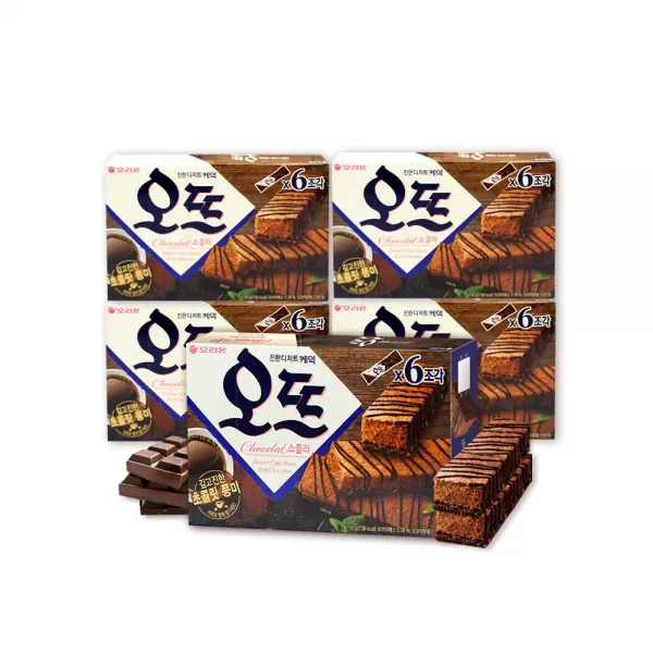 (150g) 오리온 오뜨 쇼콜라 6p x 5통 / 커피디저트, 단품