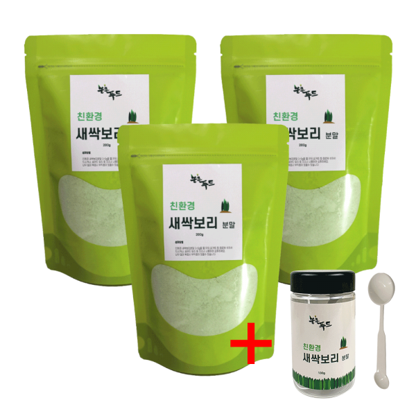 농촌푸드 친환경 새싹보리분말 국내산100% 최근제조, 노지300g, 3개