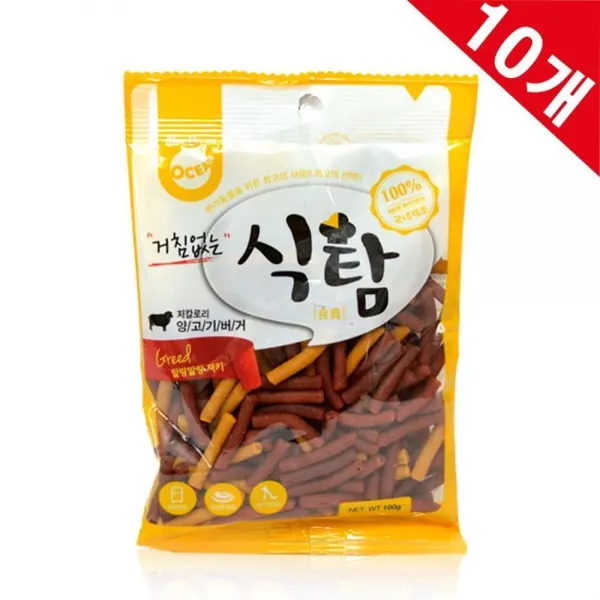식탐 양고기버거 100g - 10개묶음 대형견간식 동결건조져키 노견간식 동결건조간식 기호성간식 져키강아지, 1개