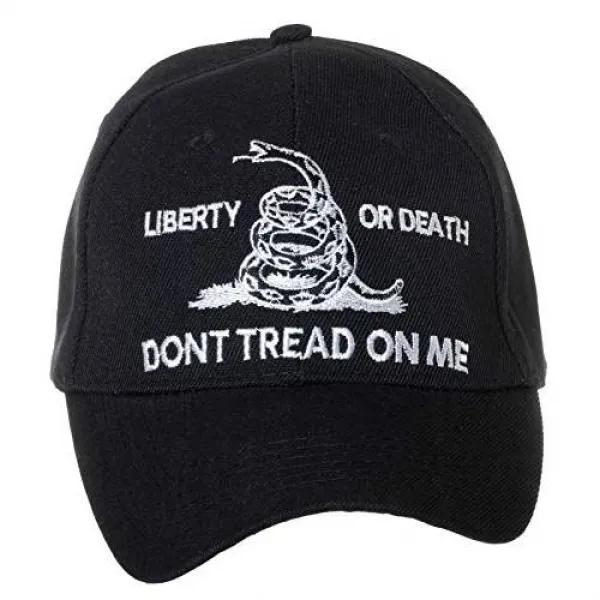 자유 또는 죽음은 나를 밟지 마라. 개 즈던 깃발 수 놓은 검은 조절 가능한