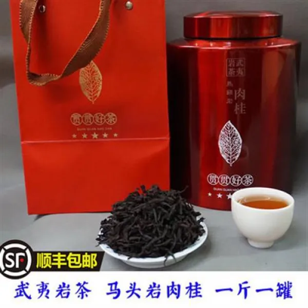 정암육계차 특급 홍포 찻잎 선물세트 캔 500g 우이산 마두암 육계열향, 단일상품