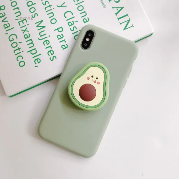 스킨월드 갤럭시 노트9 노트10 S10 S9 귀여운 캐릭터 그립톡 실리콘 핸드폰 케이스 휴대폰