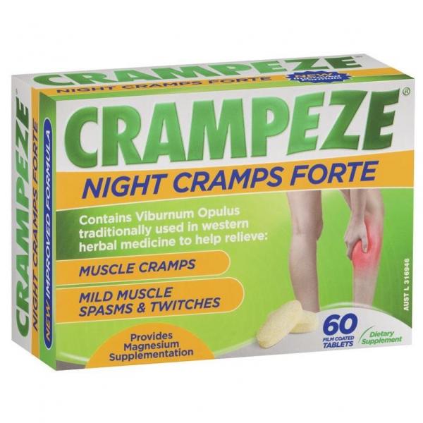 Crampeze Forte크램페즈 포르테 고강도 근육경련완화. 신경 근육경직 면역시스템지원 60정, 1개