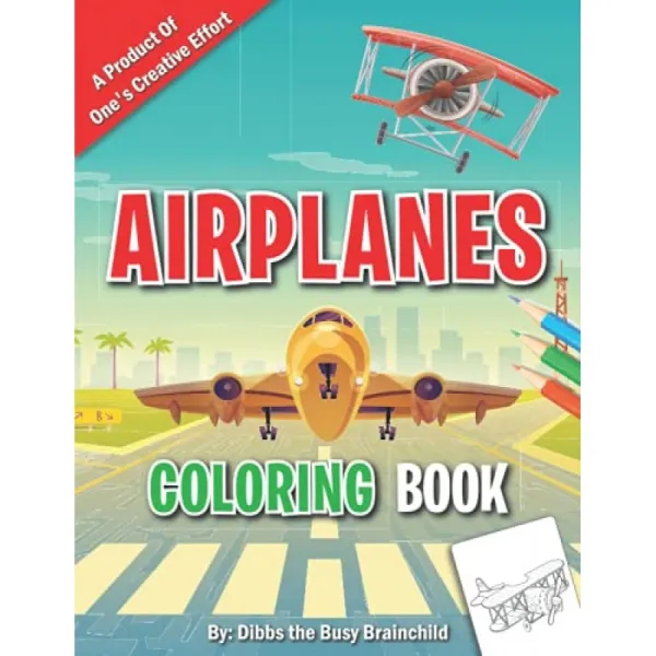 창의적인 노력의 산물: 비행기 색칠 공부 단일옵션