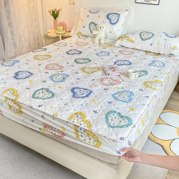 라텍스매트릭스 에어매쉬 쿨링시트 침대시트 타입 쓰리 피스이다 여름 기회를 엿보기 워싱 인 에어컨 소프트 4816228374, 하트가 가득하다 침대시트 쓰리 피스이다 :120x20