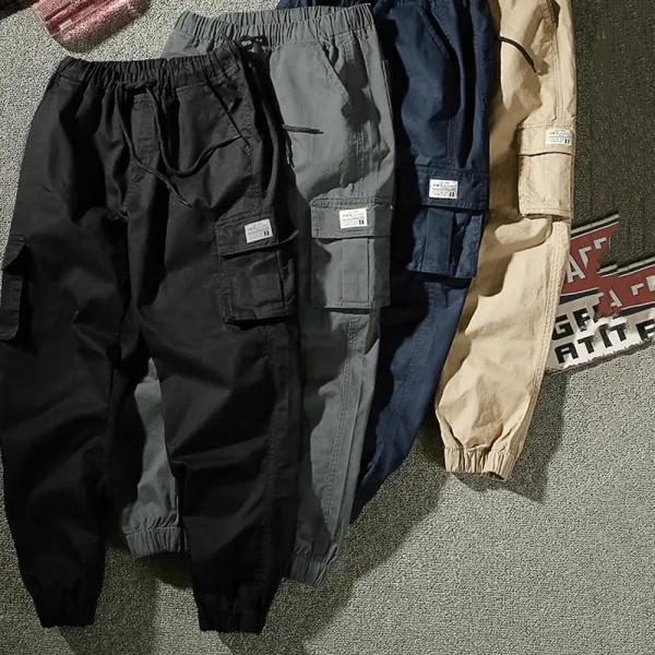 Kirahosi 트렌드 여름 남성 팬츠 캐주얼 조거 트레이닝 밴딩 카고 바지 30호 Ap7iqkn