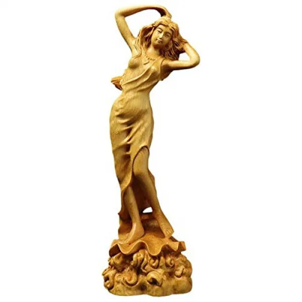 나무의 조각 감음모 미용상 장식품 행운을 빌기 위한 물건 공예품 오피스 장식 풍수 개운 금운 업 재운액막이 장사 번성(높이20cmx건6.8cmx(길이)깊이5.5cm), 나무의 조각 감음모 미용상 장식품 행운을 빌기 위한 물, 본문참고