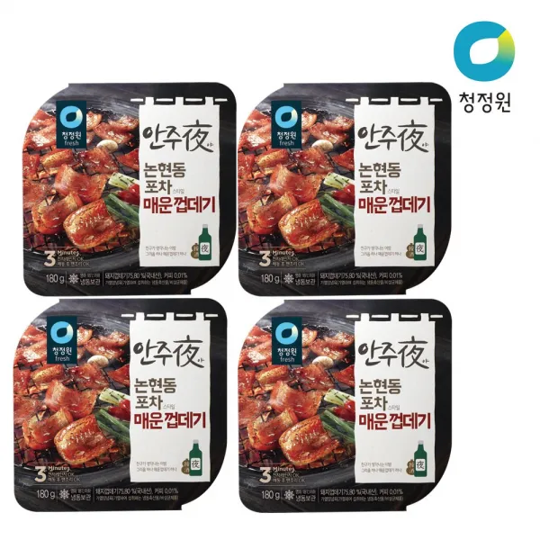 청정원 01)안주야 매운껍데기 180g x4 (냉동), 1개