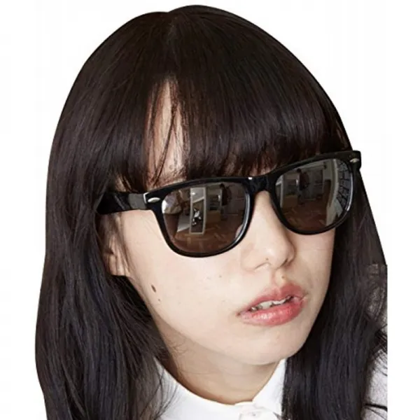  기념물 이즘 Mementism 미러 렌즈 선글라스 안경 다테 안경 일부러 안경 Me 67w Free 블랙 Me 67w_bk01