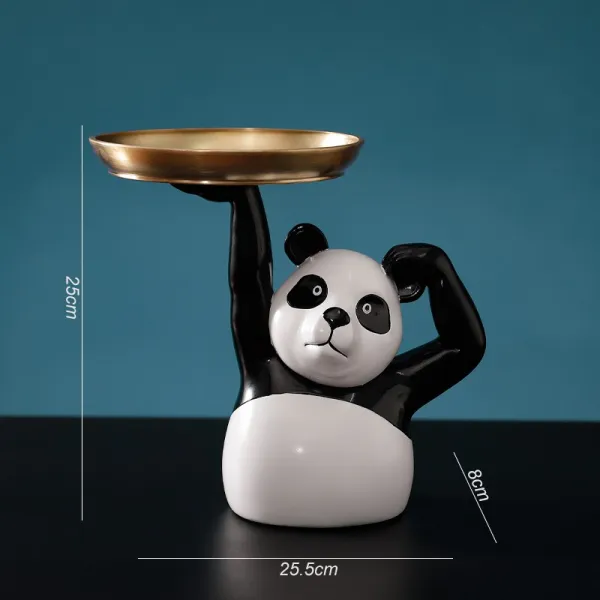 귀여운 팬더 모양 조각품 장식 거치대 인테리어