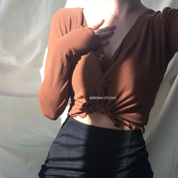 디비디비 브이넥가디건 BERAN 클래식 페블럼라인 마카롱 멀티 얇은 싱글 버튼 긴팔 에어컨 선풍기