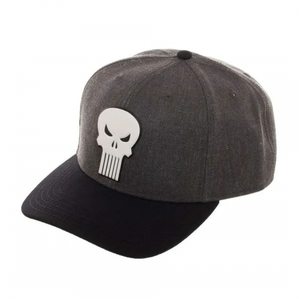 Bioworld 마블 집행자 스컬 프리커브드 빌 스냅백