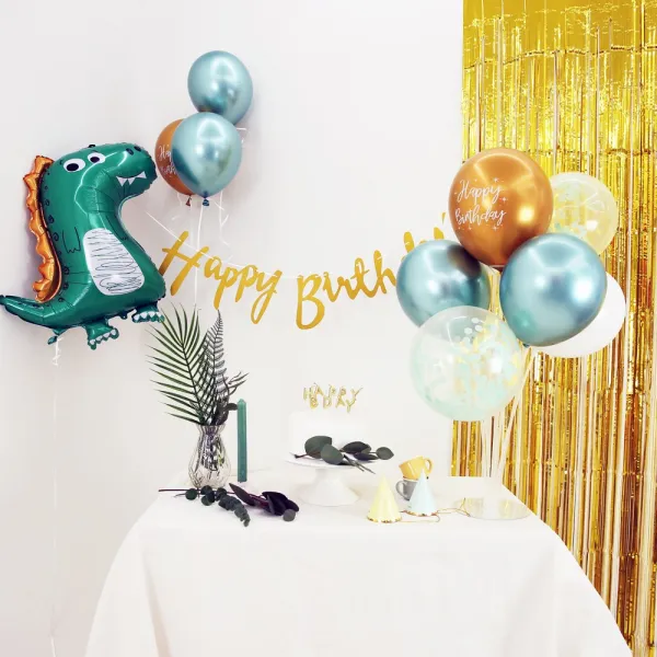고르고 디노 생일 파티 세트, 골드, 1세트