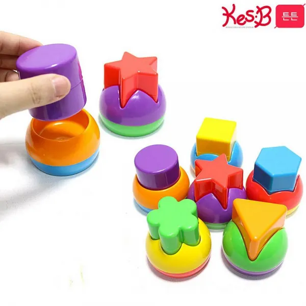 세연상사 캐스B튼튼 모양 짝맞추기 쌓기블록 모양맞추기