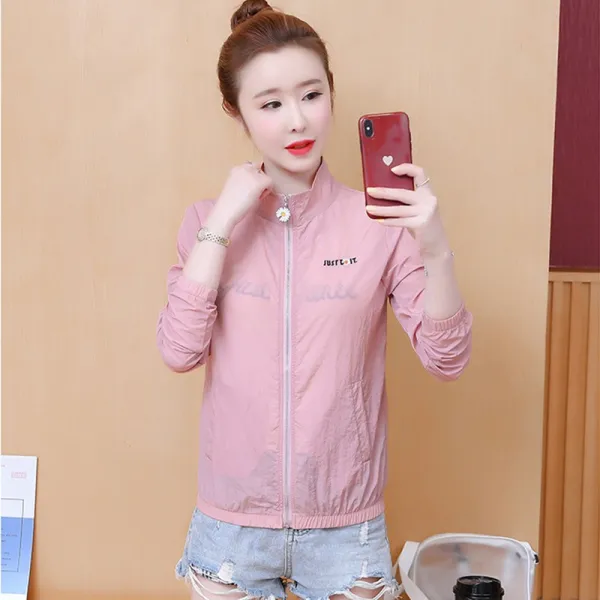 여름 캐주얼 래쉬가드 소녀 자외선 차단복 얇고 투명하게 공기가 짧은 아웃