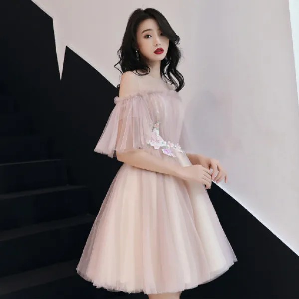 TaoBao 여름 정장 하객룩 원피스 들러리 드레스 여연주최 쇼트 슬림 선미 몽환성 키 작은