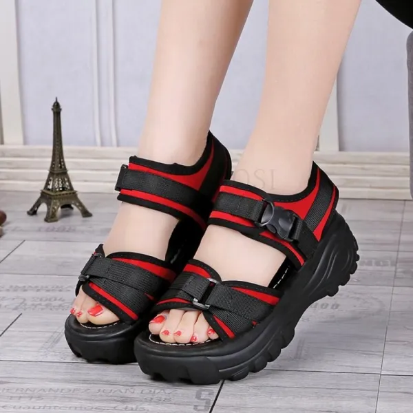 kirahosi MJ 3 봄 여름 여성 여자 웨지힐 샌들 스트랩 예쁜 슈즈 119 BDikh67