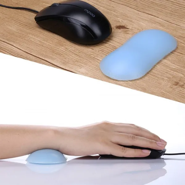 by Aelfox Gel Mouse Wrist Rest PC 게임 무선 마우스 (Silica Gel Blue) 용 인체 공학적 패드 손목 지지대 냉각, 1개, 단일색상