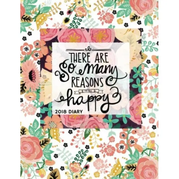 2018 다이어리: 플로럴 주간 및 월간 일정 다이어리 한 눈에 | 학교 대학 가정 직장에서 일을 끝내십 단일옵션