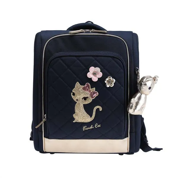  현대백화점 프렌치캣8 Q71dg2131 J 네이비퀼팅 책가방 Q71dg2131 
