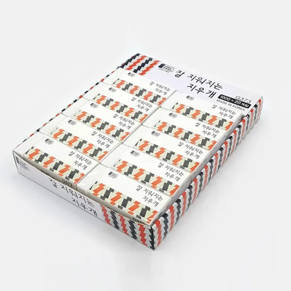 화랑고무 1000 잘지워지는 지우개 1갑 20개입, 단품