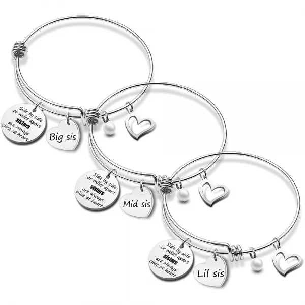 G Ahora 자매 팔찌 사이드 또는 자매 외에도 마일리지 3 큰 누나 중동 누나 작은 누나 Ti Br 3sis Side0806