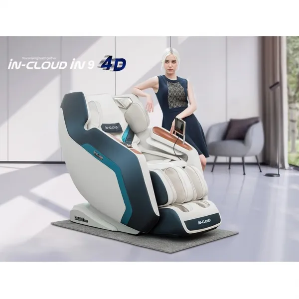 인클라우드 in9 4D 안마의자 방문설치, 인클라우드in9 4D, 내추럴화이트 + 오션블루