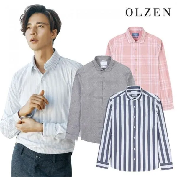 OLZEN 올젠 셔츠의 정석 남성브랜드 셔츠 균일특가, 04. ZRY1WC1304_BE_110/선택안함