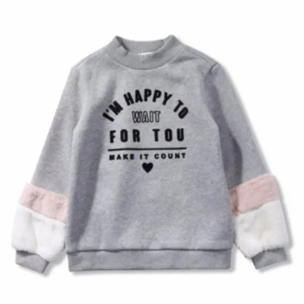 레노마키즈 Nc05 여아소매보아털배색티 R1843t147