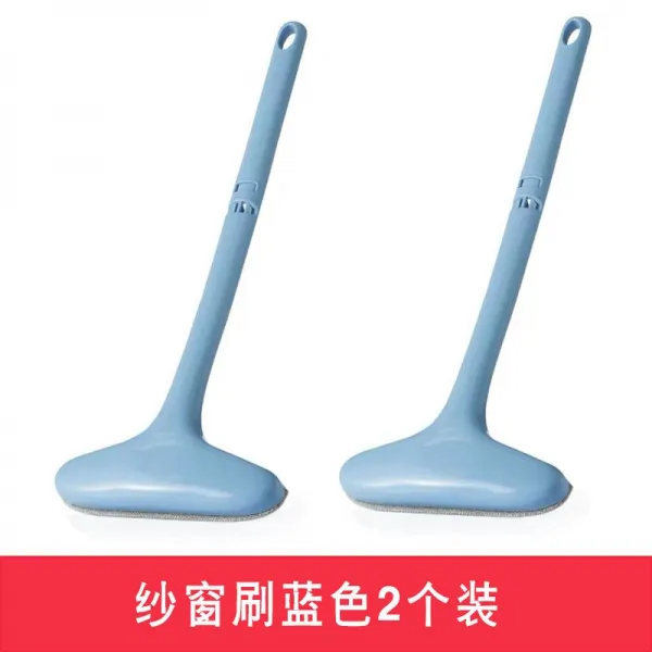 사창솔 신기 가정용 면함 뜯어빨다 글라스자 긁다 창문닦기 창호 청결 도구 브러시, 블루 사창솔 2개입