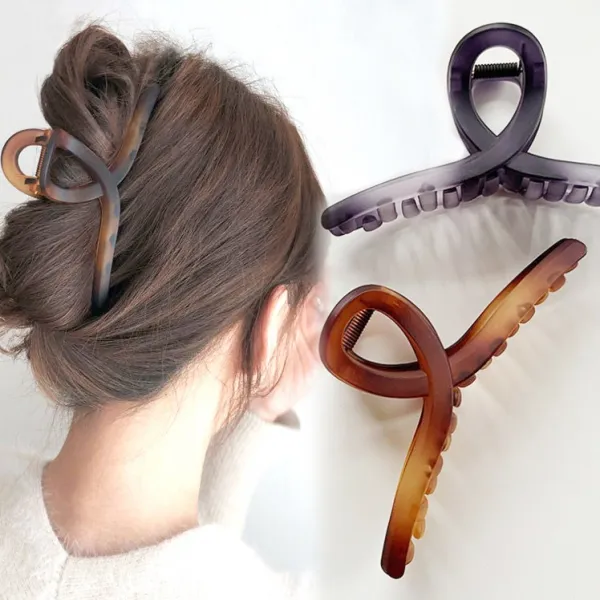 이쁨달다 1+1 무광 빅꼬임 13cm 집게핀세트 파우치증정 숱부자 헤어핀
