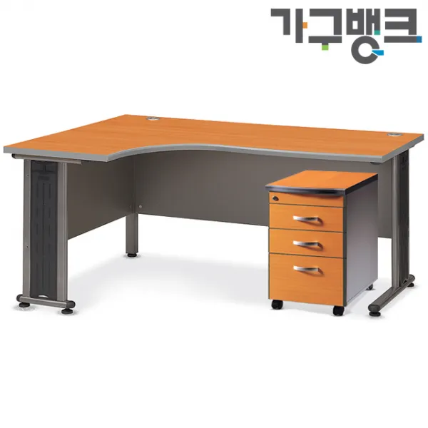 OA 책상세트 (L퍼즐책상1400+이동서랍), (L퍼즐1400+서랍)연체리우