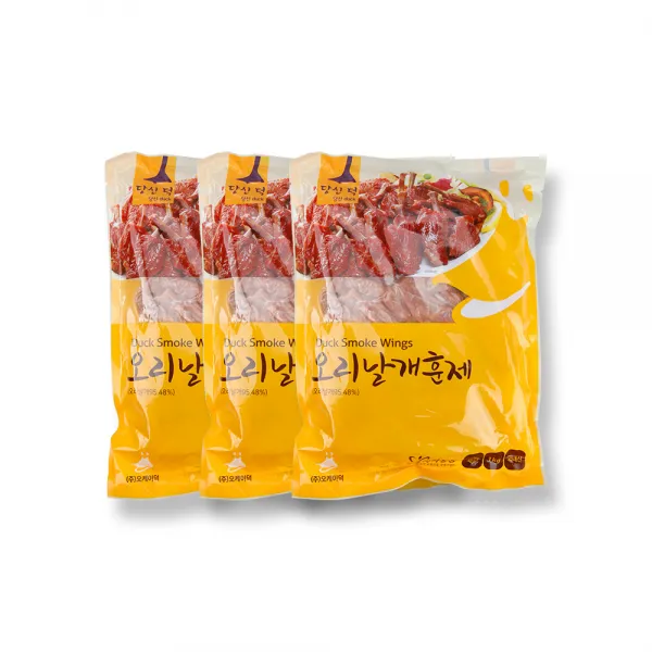 [이푸른] 당신덕 오리 날개훈제 1kg x 3팩, 단품