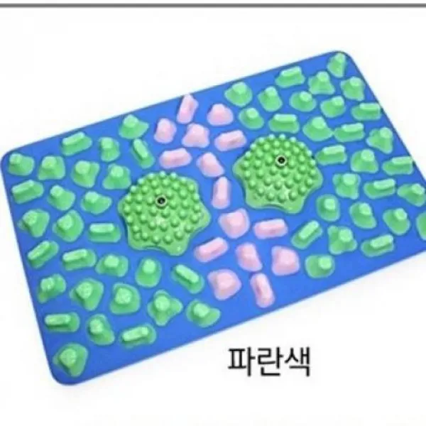 유니퍼스트 남녀 수험생 부모님 오피스인 헬스원 지압달인 만수무강 매트 자갈형 E-565056, 1개, 파란색