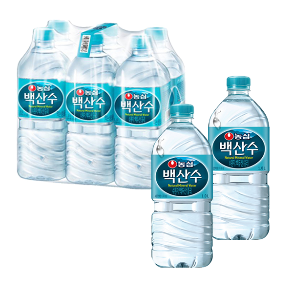 [국내 2대생수 모음전-특별할인] 제주삼다수+농심백산수 모음 국내 1 2위 생수 옵션선택 한라산+백두산 수원지 정품가격-2중박스 포장 및 당일출고, 농심백산수 1L 6패트