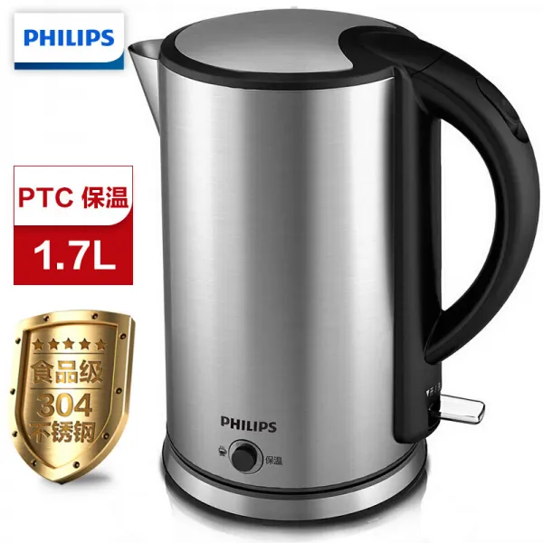 플라리포(PHILIPS) 전열주전자 304 스테인리스강 가용 대용량 소주전자 HD9316/03.7L 보온병, 상세페이지 참조