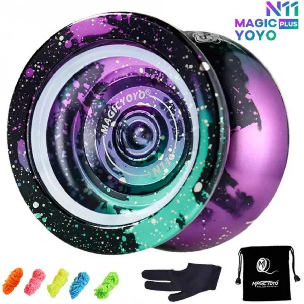 MAGICYOYO Yoyo Professional N11 무응답 프로 Yoyos Metal Yoyo 4 색 Yoyo 장난감 + 5 개 끈 및 장갑