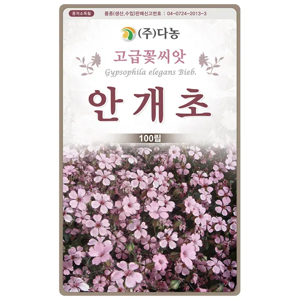 기생초 선홍색 200립 - 야생화 꽃씨 씨 씨앗 국화 꽃씨앗 야생화씨앗 고급꽃씨 고급꽃씨앗, 10_다농_안개초(분홍색)(100립)