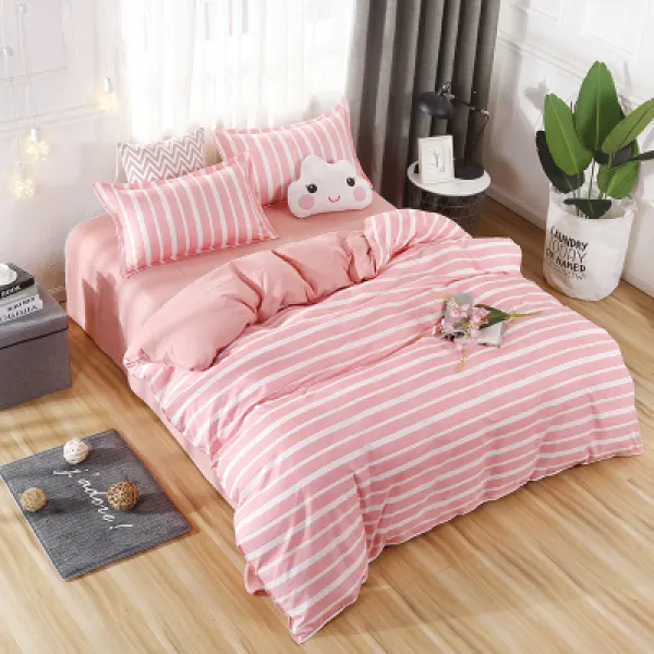 차렵이불 이불 겨울이불 순면 학생기숙사 싱글 6종 이불솜 봄가을 여름 요매트 풀세트 4종세트 C03 심플 생활