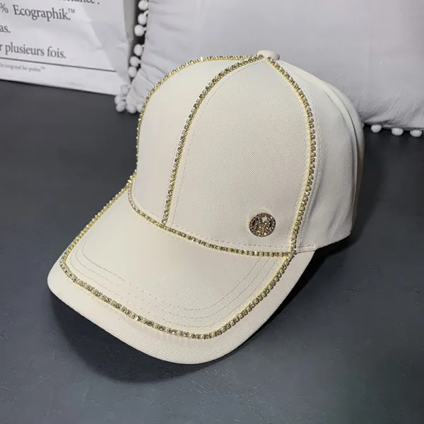 여성 큰 얼굴 낙숫물 M표시 스톤 체인 스트릿