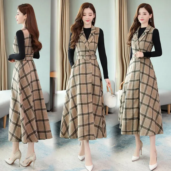 여성 겨울 슬림 멜빵 원피스세트 01 PDI01 602958059995